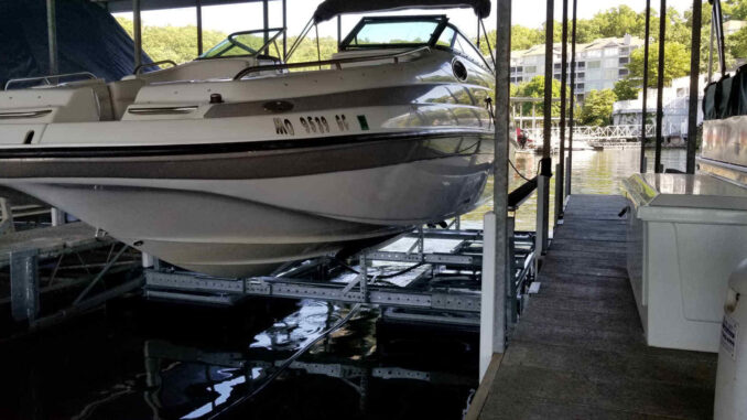 LOTO Lift boat lift custom lifts for performance and longevity on Lake of the Ozarks